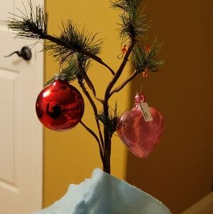 Blown Glass Pink Heart Ornament